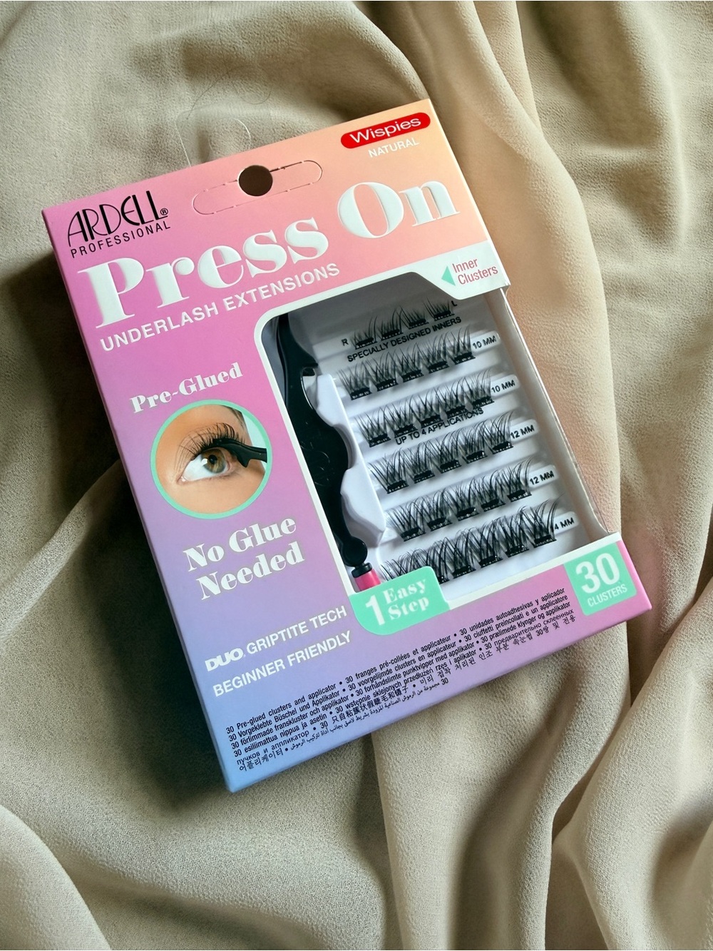 Ardell Press On Underlash Extensions - Natural Wispies (Black)